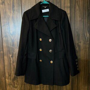 Calvin Klein Double Breasted Black Coat/Jacket, L